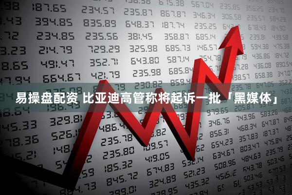 易操盘配资 比亚迪高管称将起诉一批「黑媒体」