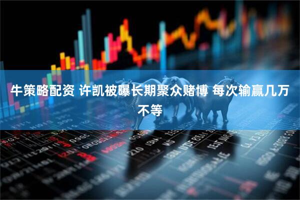 牛策略配资 许凯被曝长期聚众赌博 每次输赢几万不等