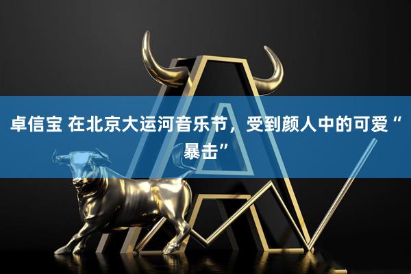 卓信宝 在北京大运河音乐节，受到颜人中的可爱“暴击”