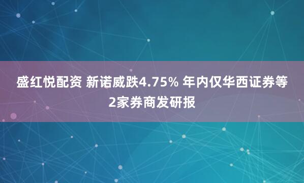盛红悦配资 新诺威跌4.75% 年内仅华西证券等2家券商发研报