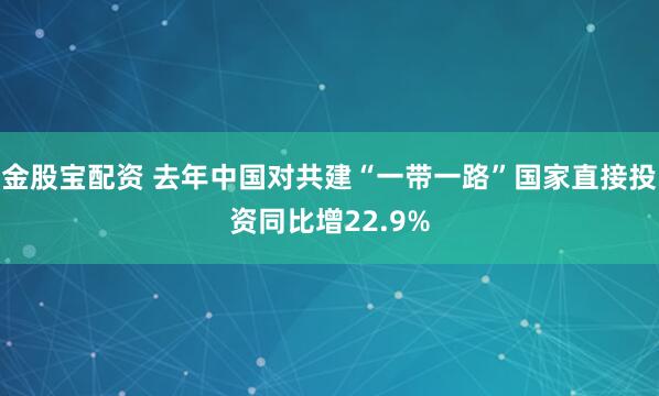 金股宝配资 去年中国对共建“一带一路”国家直接投资同比增22.9%